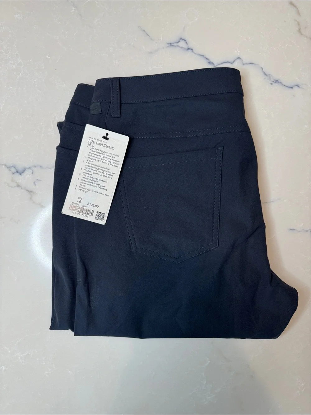 Lululemon ABC pants 36x34 dark grey new with tags